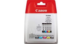Canon pgi-570 / cli-571 cartouches pgbk / c / m / y / bk multipack noire pigmenté, cyan, magenta, jaune, noire (multipack plastique)