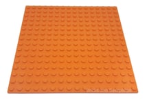 LEGO 1 x ORANGE PLATE Base Board 16x16 Pin 12.8cm x 12.8cm x 0.5cm - BRAND NEW