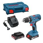 Perceuse à percussion Bosch Professional GSB 18V- 21 + 2 batteries 2,0Ah + Chargeur GAL 1820  - 06019H1109