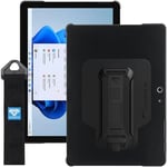 ARMOR-X Armor-x Protective Case W/ Hand Strap & X-mount Support Microsoft Surface Go, Go 2, 3 Svart