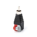 Rca Male Connector - Speaker Wire A/V Cable To Audio Male Rca Connector Adapter Jack Led Lights Simply Professional Appearance - Black + Red + Gray