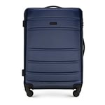 WITTCHEN Valise de taille moyenne, valise de voyage en ABS, chariot à coque rigide, 4 roues, serrure à combinaison, bleu foncé 56-3A-652-90