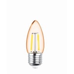 Forever Light Retro LED-lampa med filament Guld, E27 C35 2W 2200K 180lm