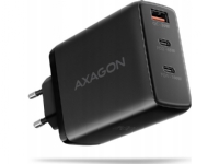 Axagon ACU-DPQ100 nätladdare, GaN 100W, 3x port (USB-A + dubbla USB-C) PD3.0/QC4+/PPS/Apple, svart