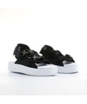 Puma Platform YLM 19 Black Textile Womens Strap Up Sandals 369424 01 - Size UK 5
