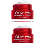 Olay Eyes Niacinamide24 + Vitamin E Eye Cream 15ml [Pack of 2]