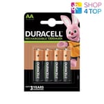 Duracell Aa Rechargeable 1300mAh Batteries 1.2V HR6 Nimh Mignon Stilo 4BL New