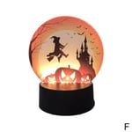 Led Lights Halloween Decoration For Home Bat Witch Ornament F Black Base