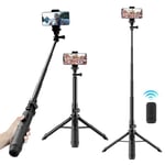 SIRUI MS-01K Trépied Selfie Stick, Support de trépied Extensible Portable avec télécommande Bluetooth et Support de téléphone Compatible avec Un Filetage Femelle 1/4 "