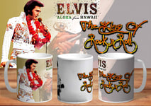 Mugtime (TM) - Elvis Presley - Aloha from Hawaii - The King of Rock and Roll Inspired Ceramic Coffee Tea Mug Cup 11oz 330ml