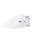 LacosteEuropa Pro 123 1 SMA Leather Trainers - White/Navy