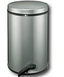 Wesco Softer 117 212-03 Pedal Bin, 13 Litres, Nickel Silver