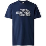 T-paidat &amp; Poolot The North Face  Woodcut Dome T-Shirt - Summit Navy