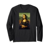 Mona Lisa Smoking A Joint Funny Leonardo da Vinci Art Long Sleeve T-Shirt