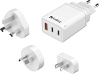 Sandberg 3-i-1 Reseladdare USB-C/A 65W