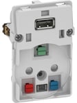 LK fuga usb charger 1x1a 5v + single socket outlet earth 16a