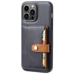 Trolsk Leather Wallet & Stand Case (iPhone 14 Pro) - Svart