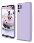 SouliGo Case for Huawei P30 Pro Case Silicone Soft Gel Bumper Rubber Cover Girls Women Slim Microfiber Lining Rugged Anti-Scratch Non-Slip Shockproof Huawei P30 Pro 6.47" Cases, Lavendar Purple