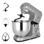 MRK MK36C Food Stand Mixer 1000W 5L Mixing Bowl 6 Speeds Control Kitchen Machine with Beater, Dough Hook & Whisk(Grey)