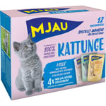 Doggy Mjau Pouch Multipack Kattunge Lax, Nöt, Kyckling 12x85 g