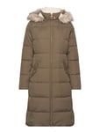 Polyester/Down-Hd Diamond Puffer Fodrad Rock Brown Lauren Ralph Lauren