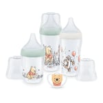 NUK Perfect Match Disney Winnie the Pooh Anti-Colic startset inkl. napp Space 0-6 månader i beige och mint
