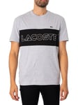 LacostePrinted Colourblock T-shirt - Grey/Black