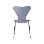 Fritz Hansen Sjuan 3107 stol lavender blue, lackad, kromat stålstativ