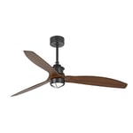 Just LED Black Wood Ceiling Fan with DC Smart Motor Remote Included 3000K