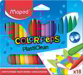 Maped Maped Triangular Colored Pencils Colorpeps Plastic 18 Pcs.