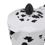 (3 Cups 150ML)Aluminum Coffee Pot Long Lasting Performance Milk Cow Color Moka
