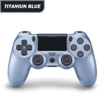 Titaniun Blue Manette De Jeu Sans Fil Bluetooth Pour Ps4, Avec Vibrations, Télécommande, Joystick, Pour Jeux Pc, Playstation 4