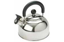 Vango 2 Litre Whistling Stainless Steel Camping Kettle with Folding Handle 