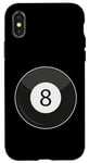Coque pour iPhone X/XS Joueur de billard classique Magic 8 Huit Ball pour adultes et enfants