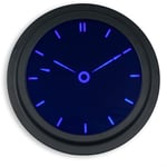 Fishtec - Horloge Murale Digitale Lumineuse - Bleu - Silencieuse - ø 35,5 cm - Carillon Big Ben