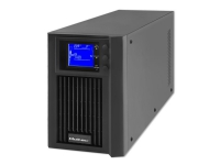Qoltec - UPS - uninterruptible, on-line, pure sine wave, LCD - AC 115-300 V - 1600 Watt - 2000 VA - 1-fas - 9 Ah - RS-232, USB - utgångskontakter: 2 - svart