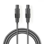 Nedis OnStage series - Câble de haut-parleur - 2.5 mm² - NL4FX femelle pour NL4FX femelle - 5 m - gris foncé