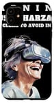 Coque pour iPhone 11 Ancien panneau d'avertissement en réalité virtuelle Funny Grandma VR User Gamer