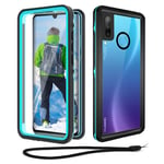 Beeasy Cover Compatible with HUAWEI P30 LITE Case(4G), IP68 Waterproof Shockproof Dustproof, with Built-in Screen Protector Full Body Sealed 360 Degree Protection, Front and Back Case, Blue