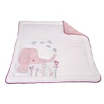 Babydan leketeppe, Elefantastic pink, 110x110 cm