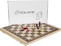 SQUARE - Game PRESIDENT - 2 in 1 - Chess + Backgammon - 44 x 44 cm
