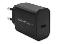 Qoltec - Strömadapter - Super Snabb, 5-12V, 1,67A - 20 Watt - 3 A - Pd (24 Pin Usb-C) - Svart