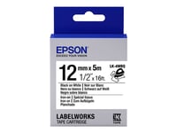 Epson Labelworks Lk-4Wbq - Svart På Vitt - Rulle (1,2 Cm X 5 M) 1 Kassett(Er) Etiketttejp - För Labelworks Lw-1000, 300, 400, 600, 700, 900, K400, Z5000, Z5010, Z700, Z710, Z900