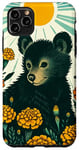 Coque pour iPhone 11 Pro Max Mignon rétro ours noir soucis