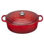 Le Creuset Signature Cast Iron Oval Casserole Dish - 27cm - Cerise