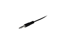 StarTech.com 2m Slim 3.5mm Stereo Extension Audio Cable - Male / Female - Headphone Audio Extension Cable Cord - 2x Mini Jack 3.5mm - 2 m (MU2MMFS) - ljudförlängningskabel - 2 m