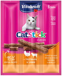 VITAKRAFT - Friandises Chat « Cat-Stick Mini » - À la Dinde et Agneau - Alimentation Pour Chat - Sachet Fraîcheur De 3 Bâtonnets De 6 g