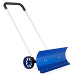 Snöskyffel på hjul snöblad 95 cm höjdjusterbar snöröjare aluminium