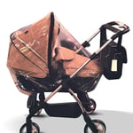 Rain Cover For ISafe Pram System Stroller & Carry Cot Mode, Made In The UK. 