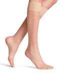 FALKE Women's Shelina 12 DEN W KH Ultra-Sheer Plain 1 Pair Knee-High Socks, Skin colour (Powder 4169), 5.5-8